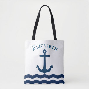 Sleek Anchor Nautical Anpassningsbar Tygkasse