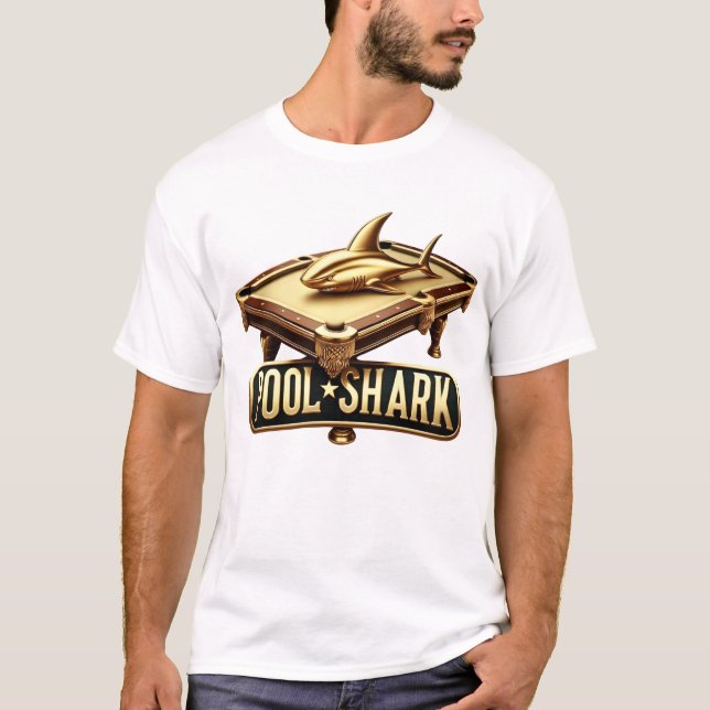 Sleek Bassäng Shark: A Masterst Play T Shirt (Framsida)