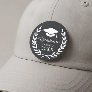Sleek Black Commemorative Studenten Class Emblem Knapp