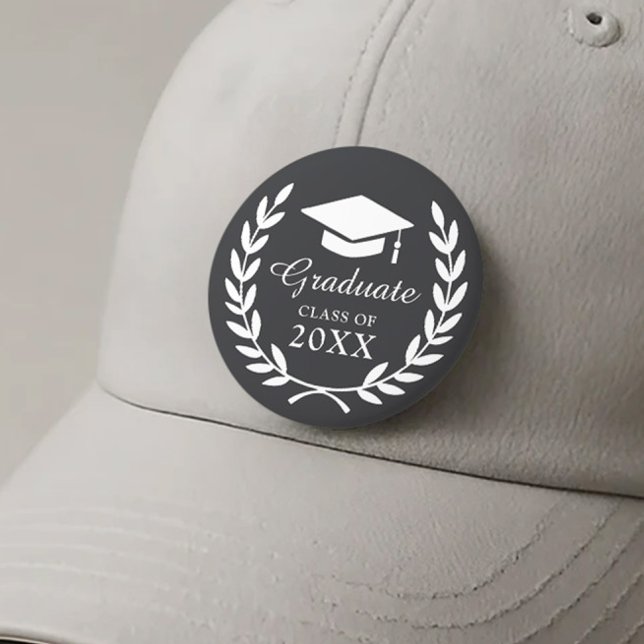 Sleek Black Commemorative Studenten Class Emblem Knapp (Skapare uppladdad)