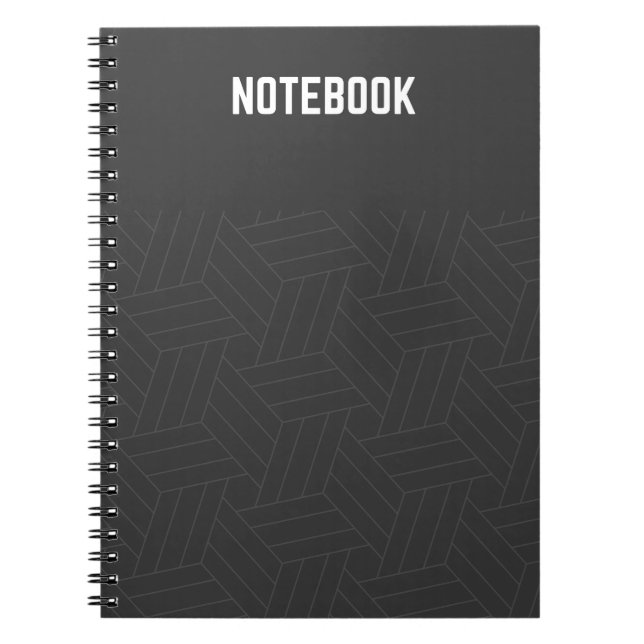 Sleek Black Elegance Spiral Notebook Anteckningsbok (Framsidan)