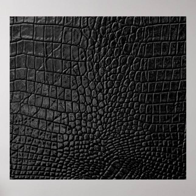 Sleek Black: Leather Struktur Elegance Poster (Framsidan)