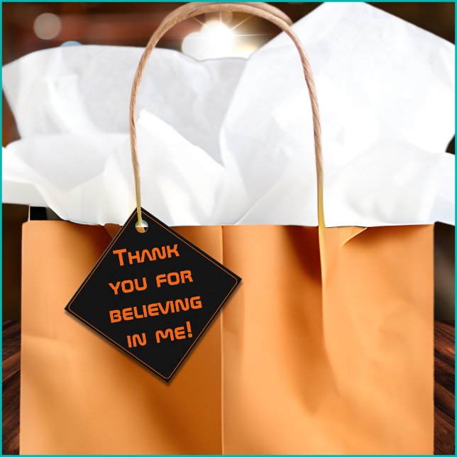 Sleek Black Modern Tech Studenten Gåvor Etiketter (Skapare uppladdad)