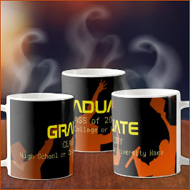 Sleek Black Modern Tech Studenten Kaffemugg