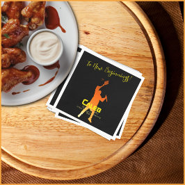 Sleek Black Modern Tech Studenten Pappersservett