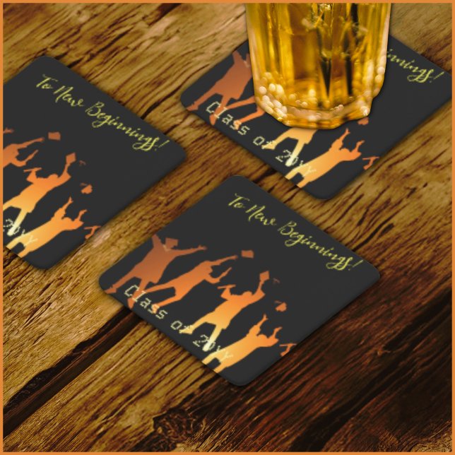 Sleek Black Modern Tech Studenten Underlägg Papper Kvadrat (Skapare uppladdad)