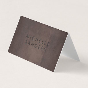 Sleek Brown Struktur Enkel bakgrund Visitkort