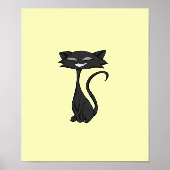 Sleek Cat Chuckling Poster (Framsidan)