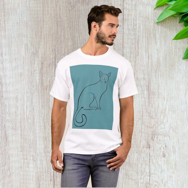 Sleek Cat Sketch T Shirt (Skapare uppladdad)