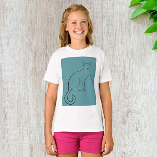 Sleek Cat Sketch T Shirt