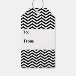 Sleek Chevron Gift Märkres Presentetikett