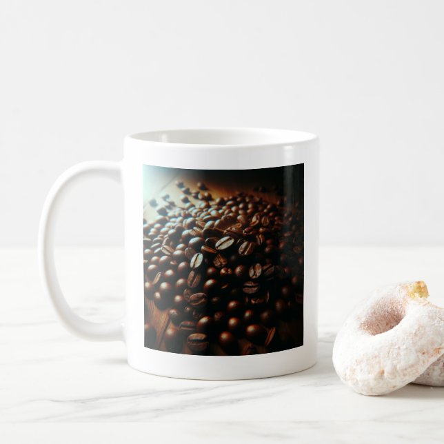 "Sleek Coffee Beans Mugg - Perfekt Gift for Coffee (Med munk)