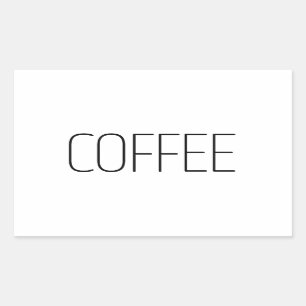 Sleek Coffee Rektangulärt Klistermärke