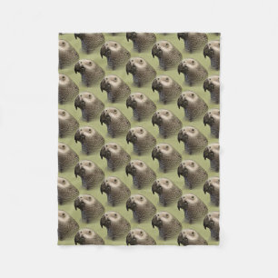 Sleek Congo African Grått Parrot Fleecefilt