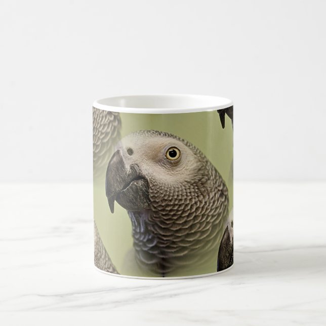 Sleek Congo African Grått Parrot Kaffemugg (Center)