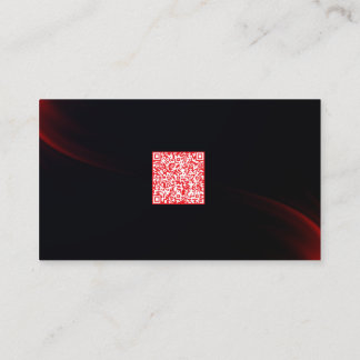 Sleek Dark Professional QR Code Networking Card Visitkort