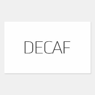 Sleek Decaf Coffee Rektangulärt Klistermärke