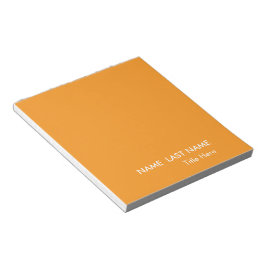 Sleek Enkel orange Anpassad Anteckningsblock
