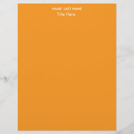 Sleek Enkel orange Anpassad  Brevhuvud