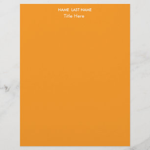Sleek Enkel orange Anpassad Brevhuvud