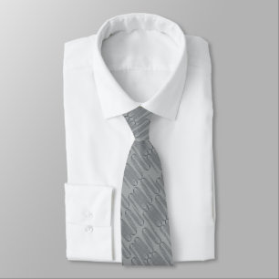 Sleek Geometric Grått Tie Slips
