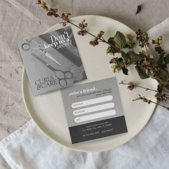 Sleek Grått Salon Essential Discount Coupon—Beauty Rabattkort (Skapare uppladdad)