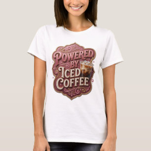 Sleek Guld DRIVS AV ISTED Kaffe Konstnärligt Motiv T Shirt