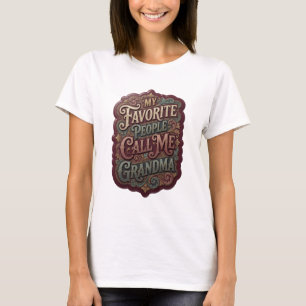 Sleek Guld MINA FAVORITPERSONER KALLAR MIG MORMOR T Shirt