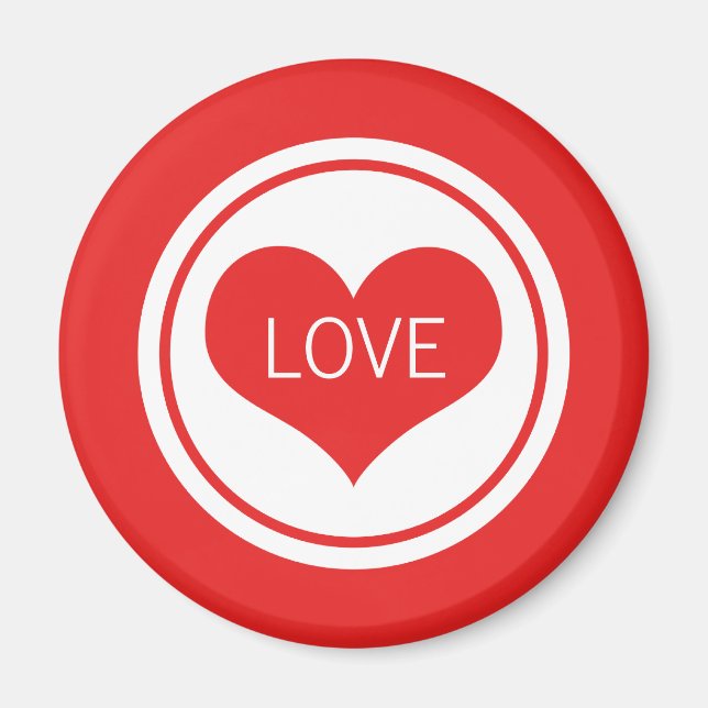 Sleek Heart Magnet, Red Magnet (Framsidan)