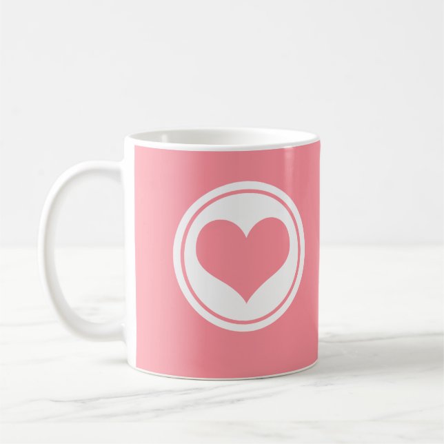 Sleek Heart Mugg, Rosa Kaffemugg (Vänster)