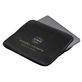Sleek Logotyp Laptop sleeve med Namn och Titel