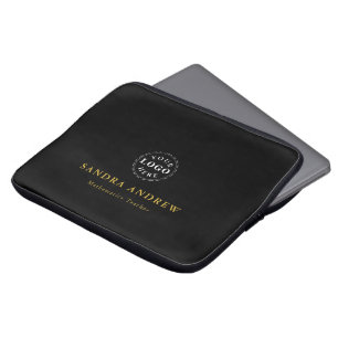Sleek Logotyp Laptop sleeve med Namn och Titel
