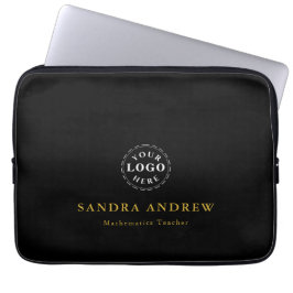 Sleek Logotyp Laptop sleeve med Namn och Titel