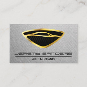 Sleek Luxury Car Guld Logotyp Visitkort