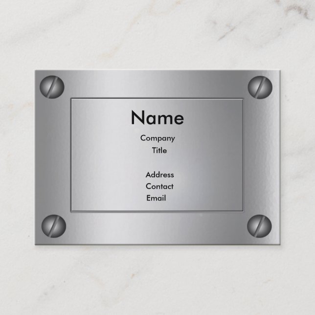 Sleek Metall Groovy - Visitkort (Framsida)