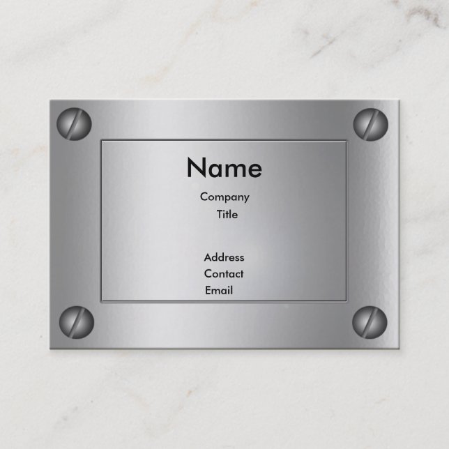 Sleek Metall Groovy - Visitkort (Framsida)