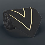 Sleek Metallic Black Neck Tie Slips<br><div class="desc">Gleam with style! This sleek black neck tie features a captivating metallic gold and silver geometric pattern. Add a modern edge to any outfit,  perfect for formal or smart casual occasions. Stand out effortlessly.</div>