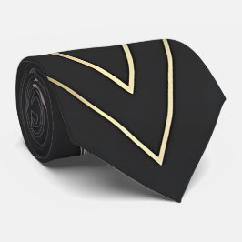 Sleek Metallic Black Neck Tie Slips