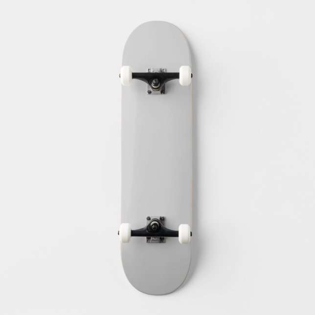 Sleek metallisk silver skateboard för stilfulla åk (Framsida)