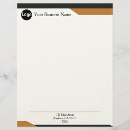 Sleek Minimalist Corporate Letterhead for Modern Brevhuvud
