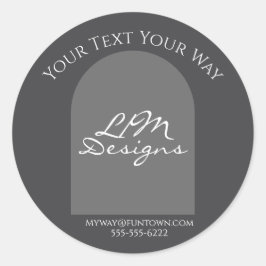 Sleek Minimalist Runt Klistermärke