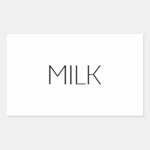 Sleek Mjölk Rektangulärt Klistermärke