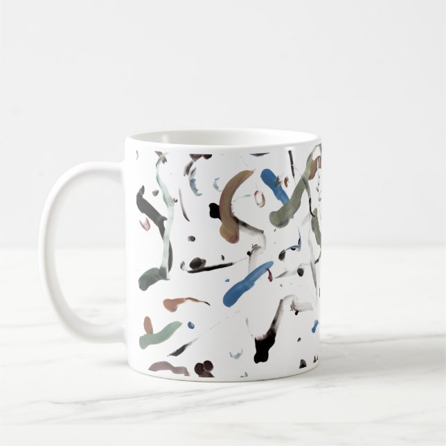 Sleek Modern Abstrakt Coffee Mugg (Vänster)