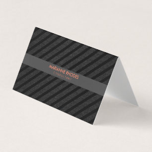 Sleek Modern Black Denim Rand Visitkort