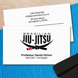 Sleek modern brasiliansk Jiu-Jitsu-professor Visitkort