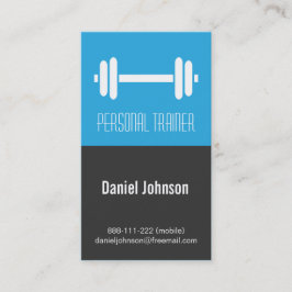 Sleek Modern Fitness Personlig Tränare Vikter Visitkort