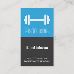 Sleek Modern Fitness Personlig Tränare Vikter Visitkort