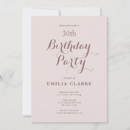 Sleek Modern Födelsedagsfest inbjudan för Vuxnor