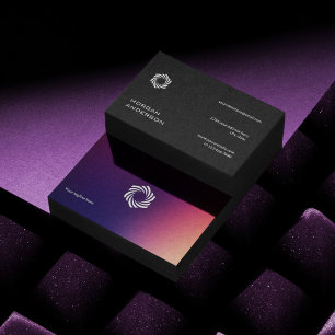 Sleek modern gradient ombre professionell visitkort
