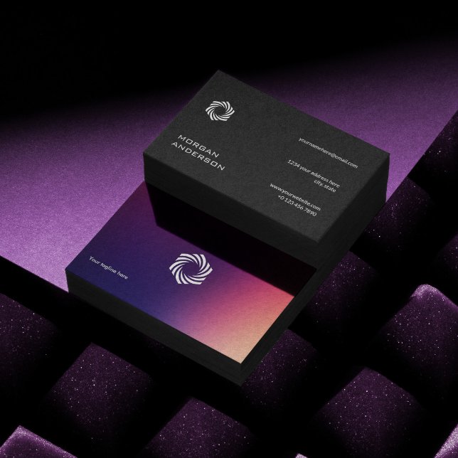 Sleek modern gradient ombre professionell visitkort (Skapare uppladdad)